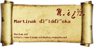 Martinak Áldáska névjegykártya